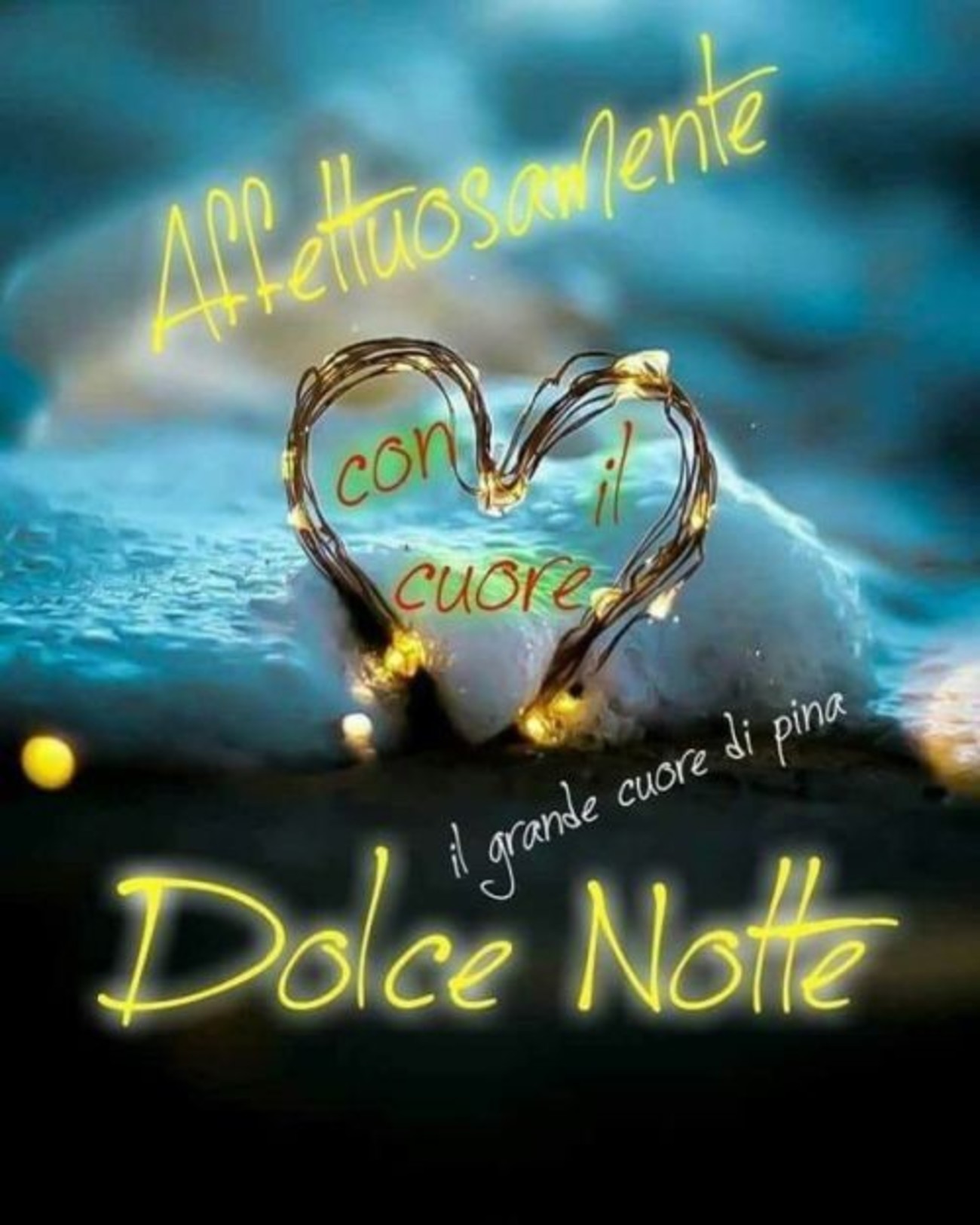 Affettuoso buonanotte con il cuore