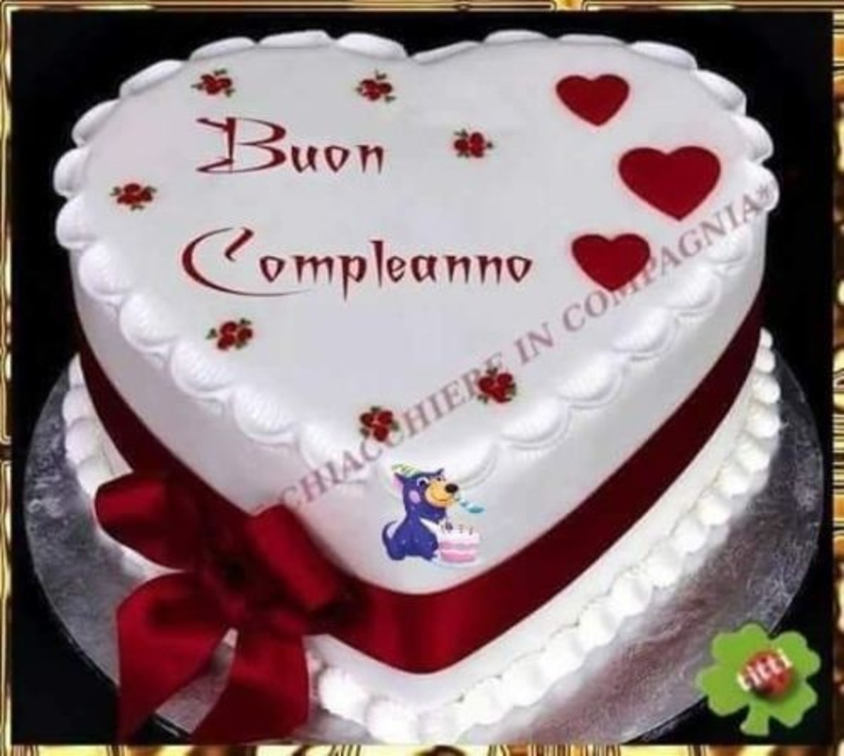 Auguri di buon compleanno con cuori