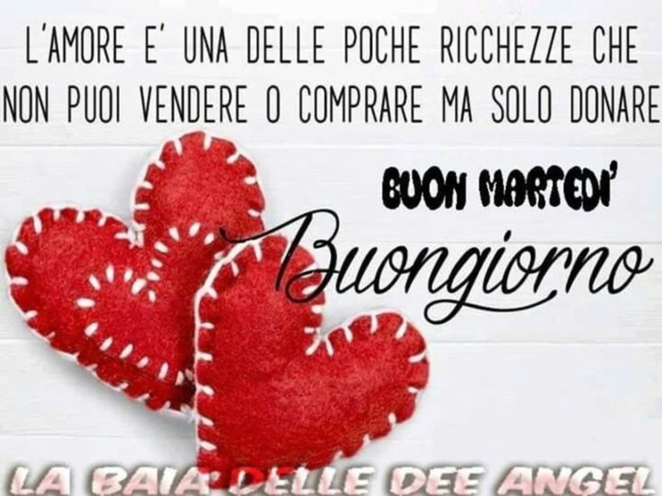 Belle frasi del buon martedì con cuore