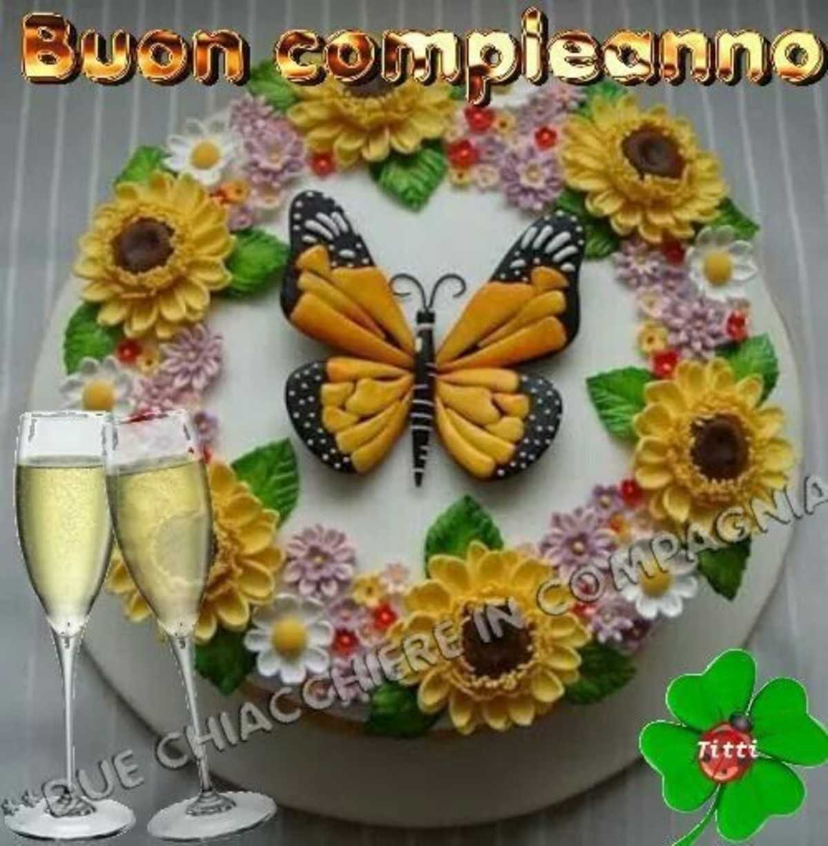 Belle torte di auguri di buon compleanno