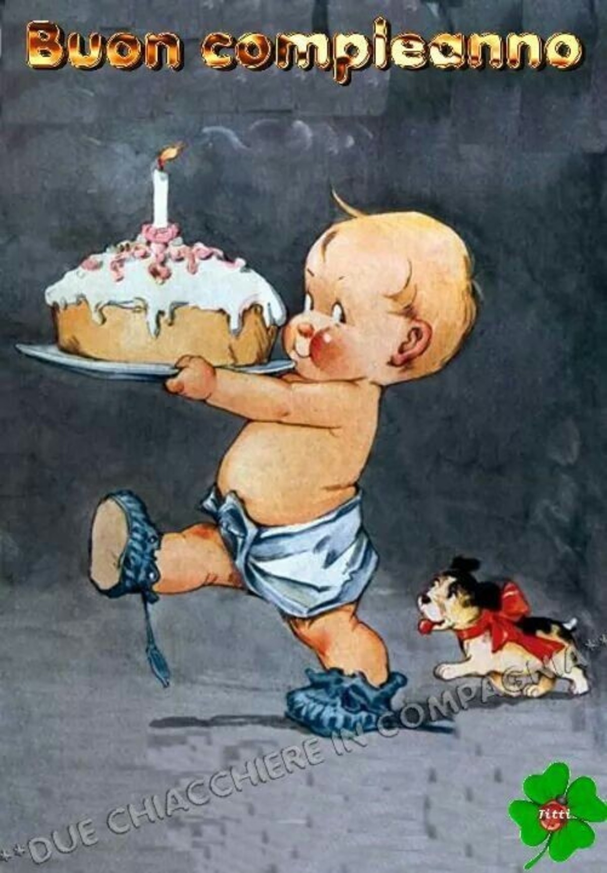 Buon compleanno con bambino