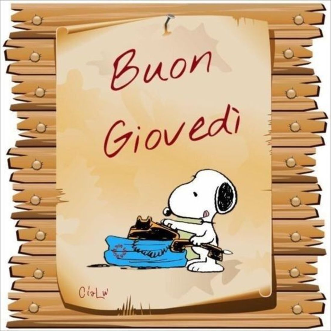 Buon giovedì con Snoopy