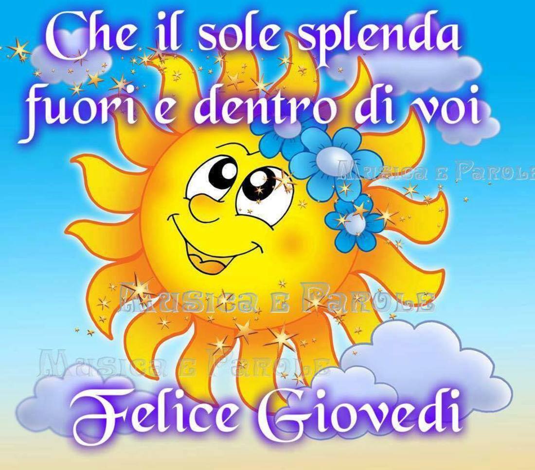 Buon giovedì con il sole