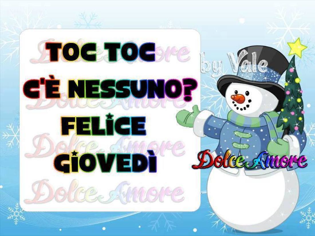 Buon giovedì con neve