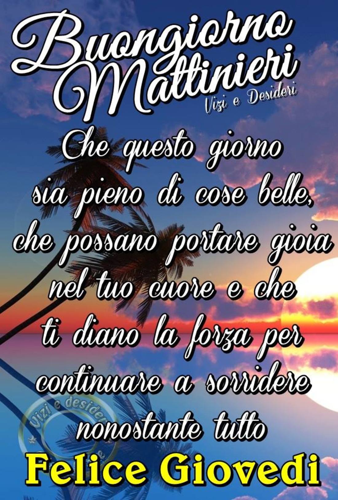 Buon giovedì mattina amici