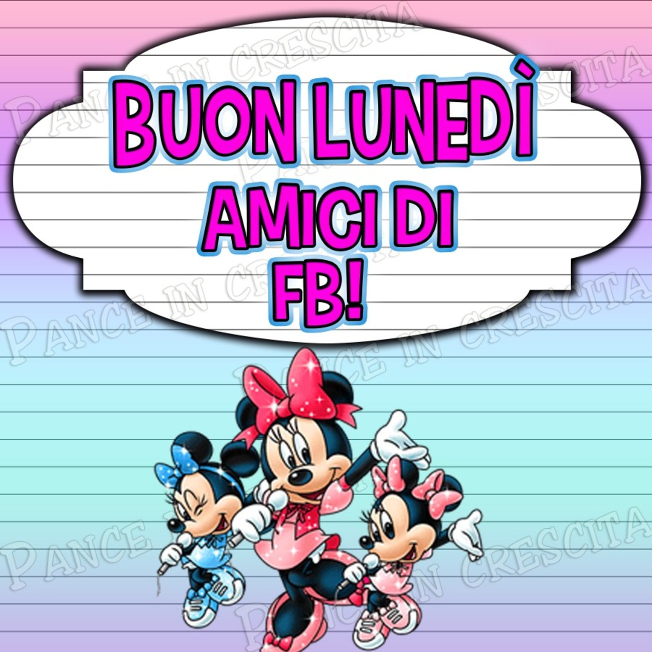 Buon lunedì amici di Facebook