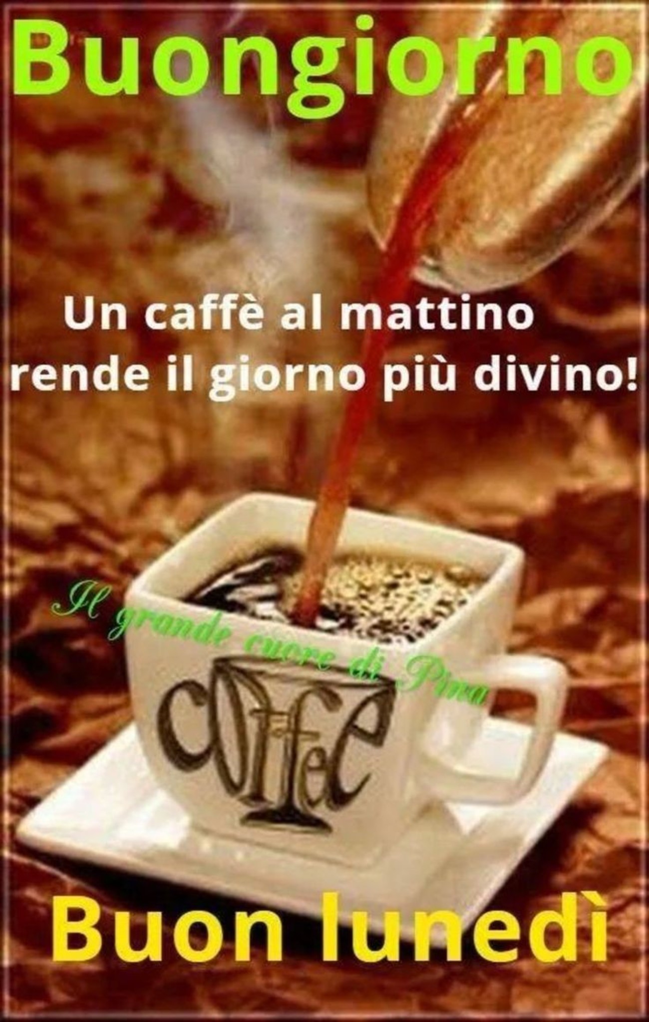 Buon lunedì caffè a tutti