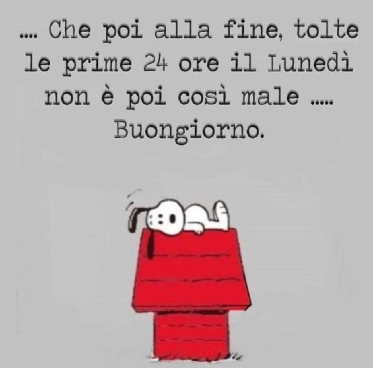 Buon lunedì con Snoopy