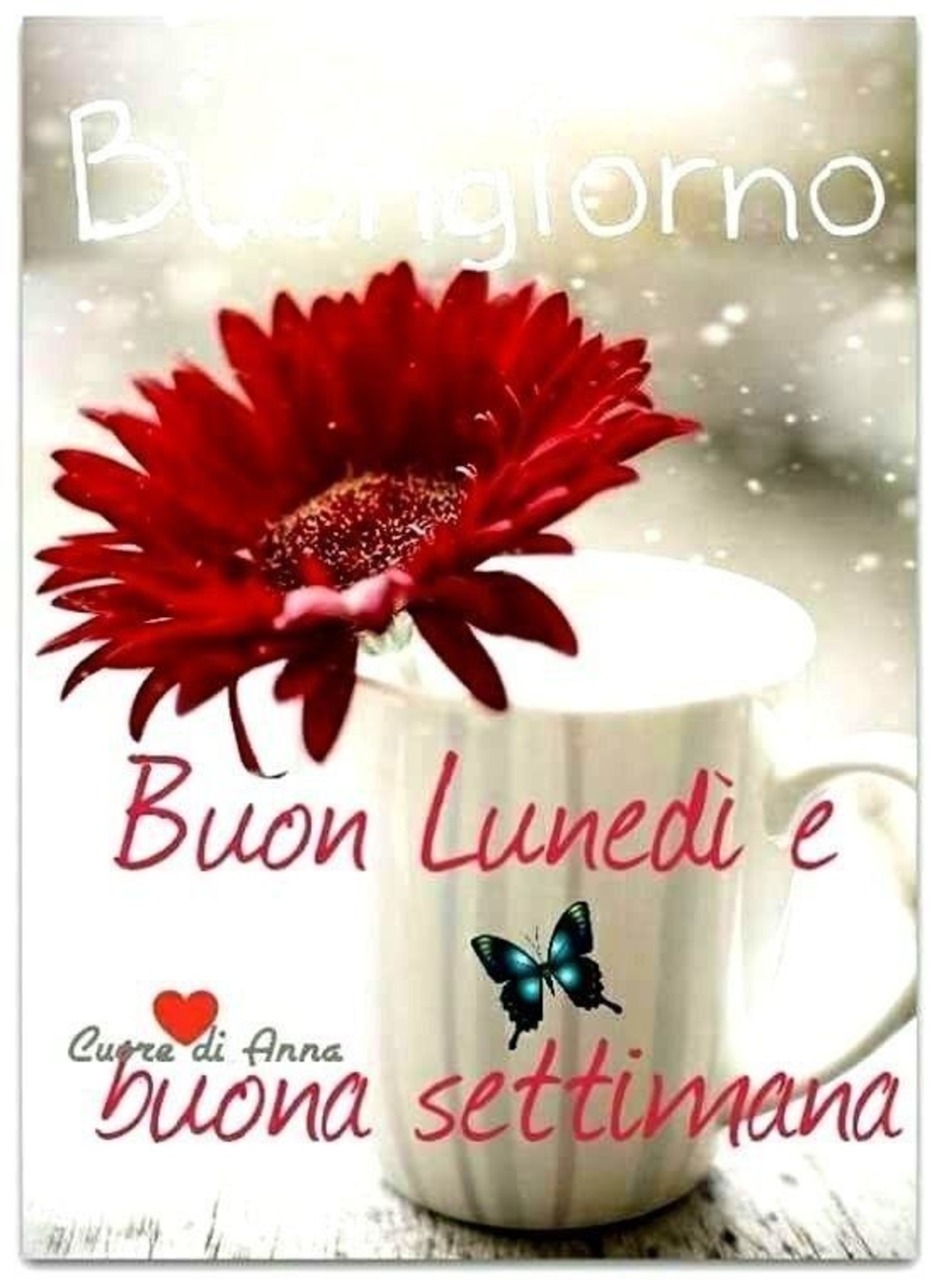 Buon lunedì con fiore