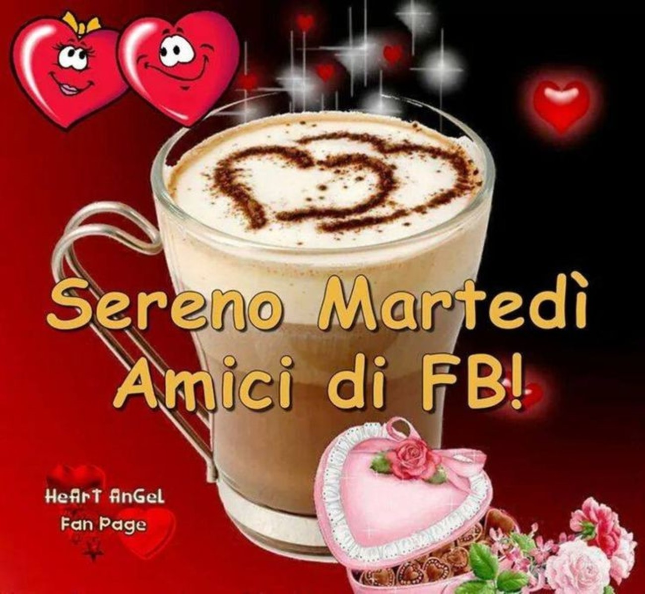 Buon martedì amici di facebbok con caffè