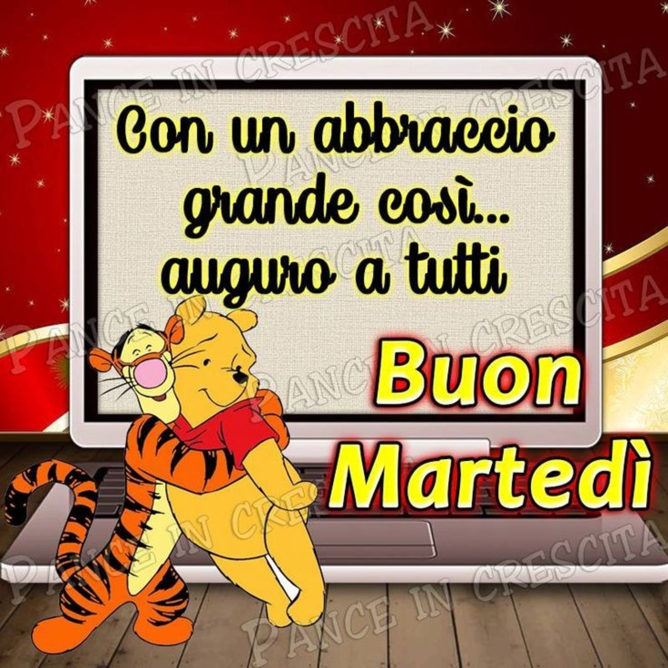 Buon martedì con abbraccio amici