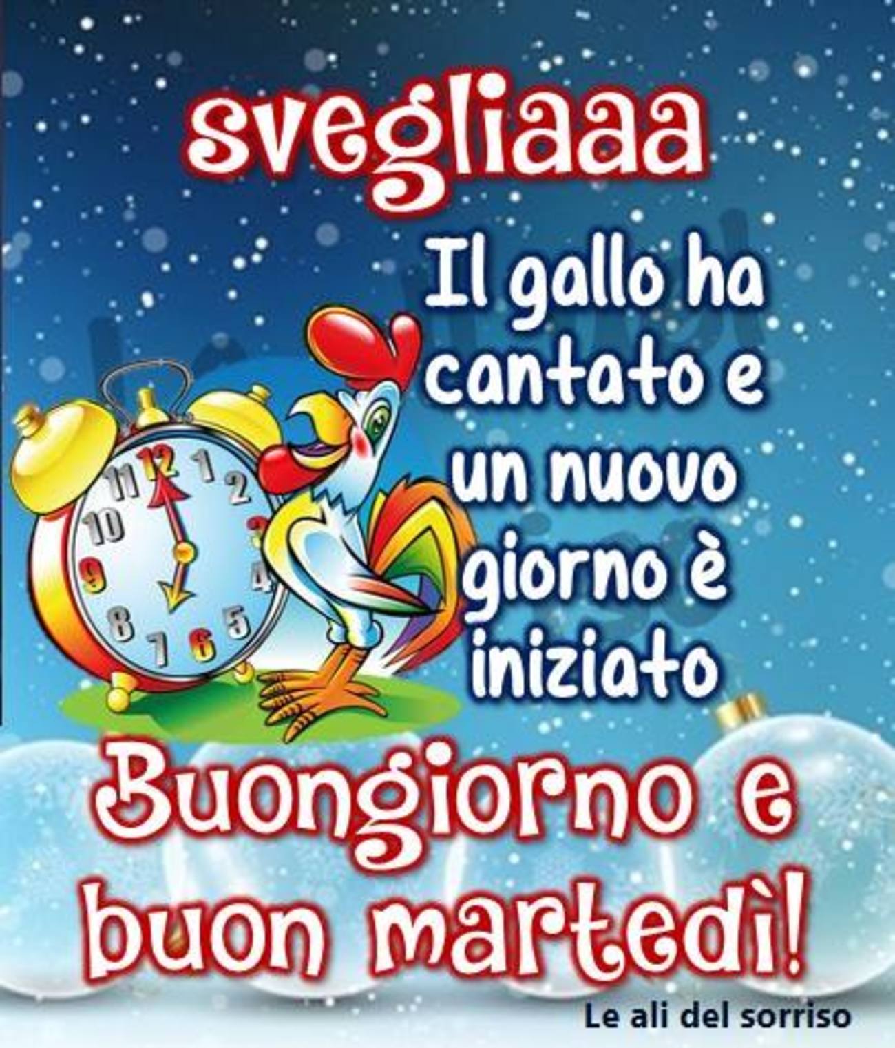 Buon martedì con la neve