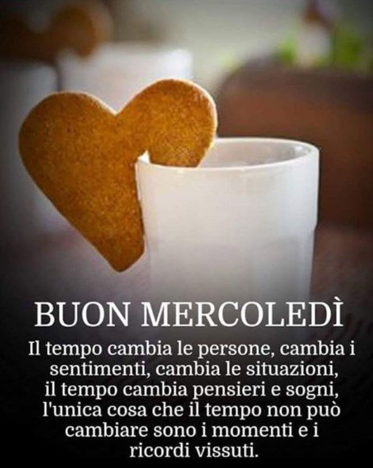 Buon mercoledì caffè con cuore