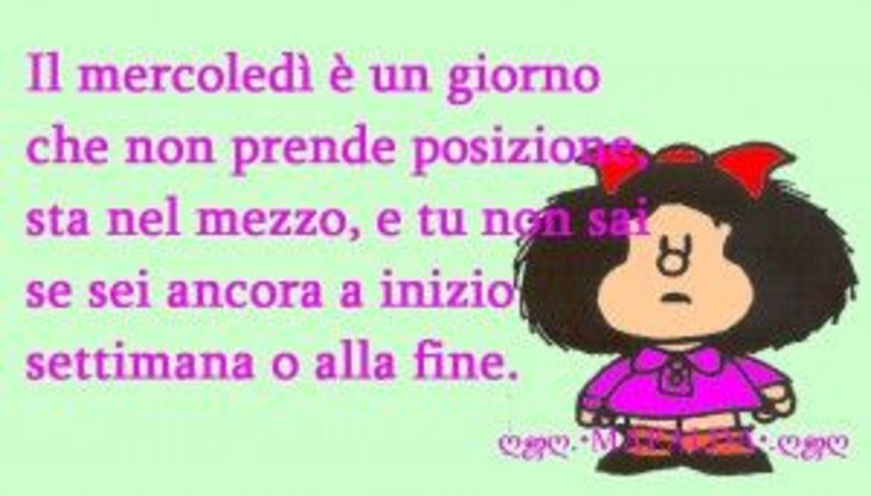 Buon mercoledì con Mafalda