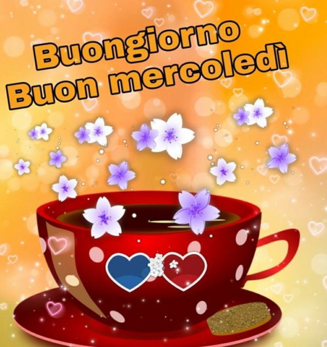 Buon mercoledì con caffè amici