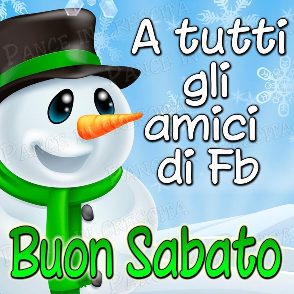 Buon sabato amici facebook