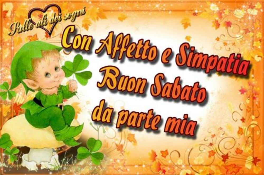 Buon sabato con affetto