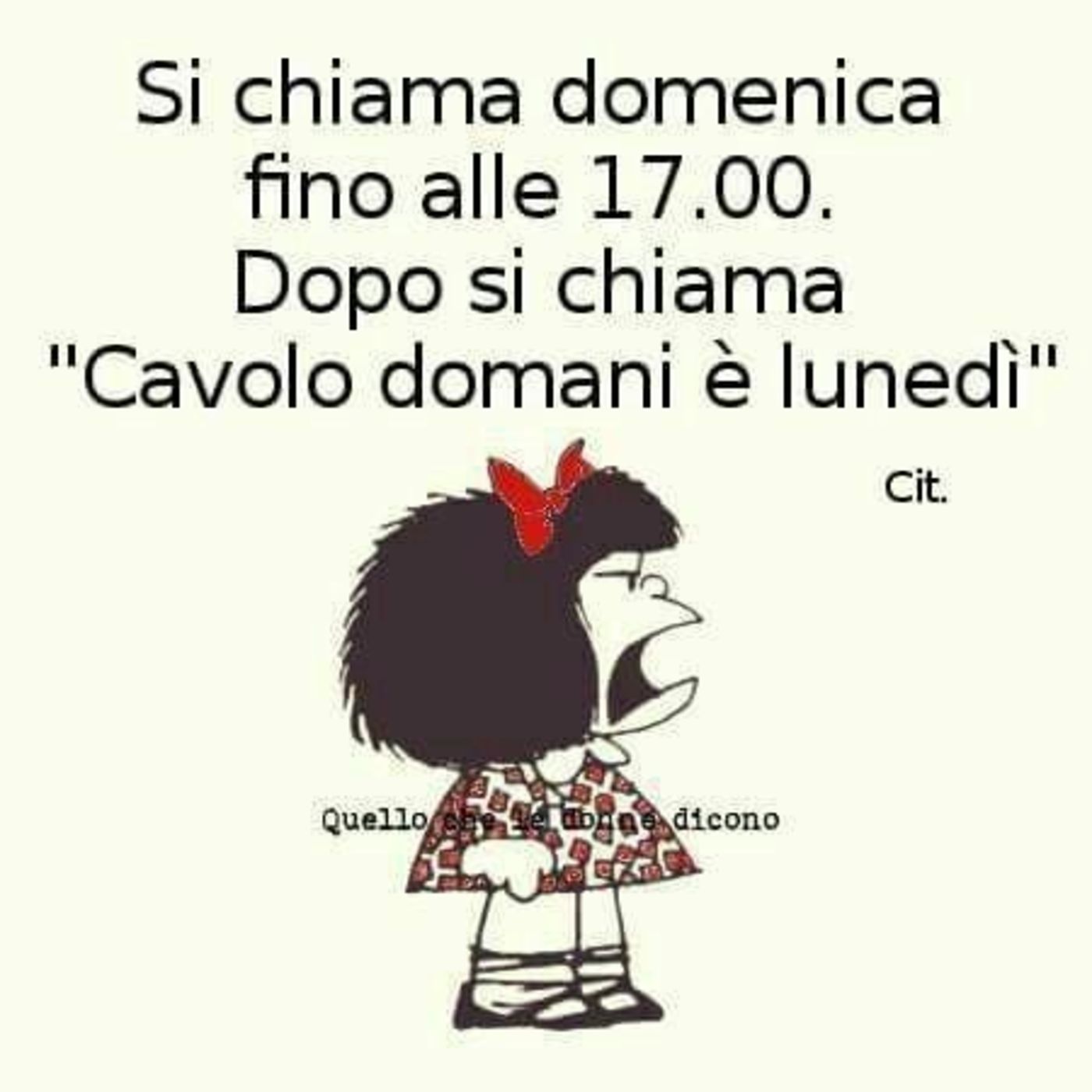 Buona domenica Mafalda divertente