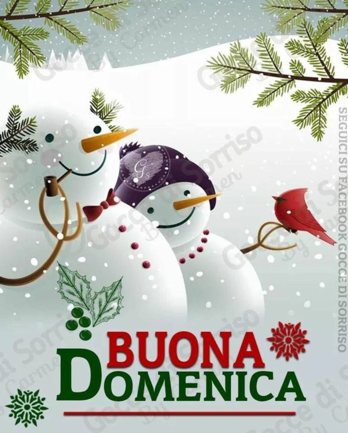 Buona domenica con neve