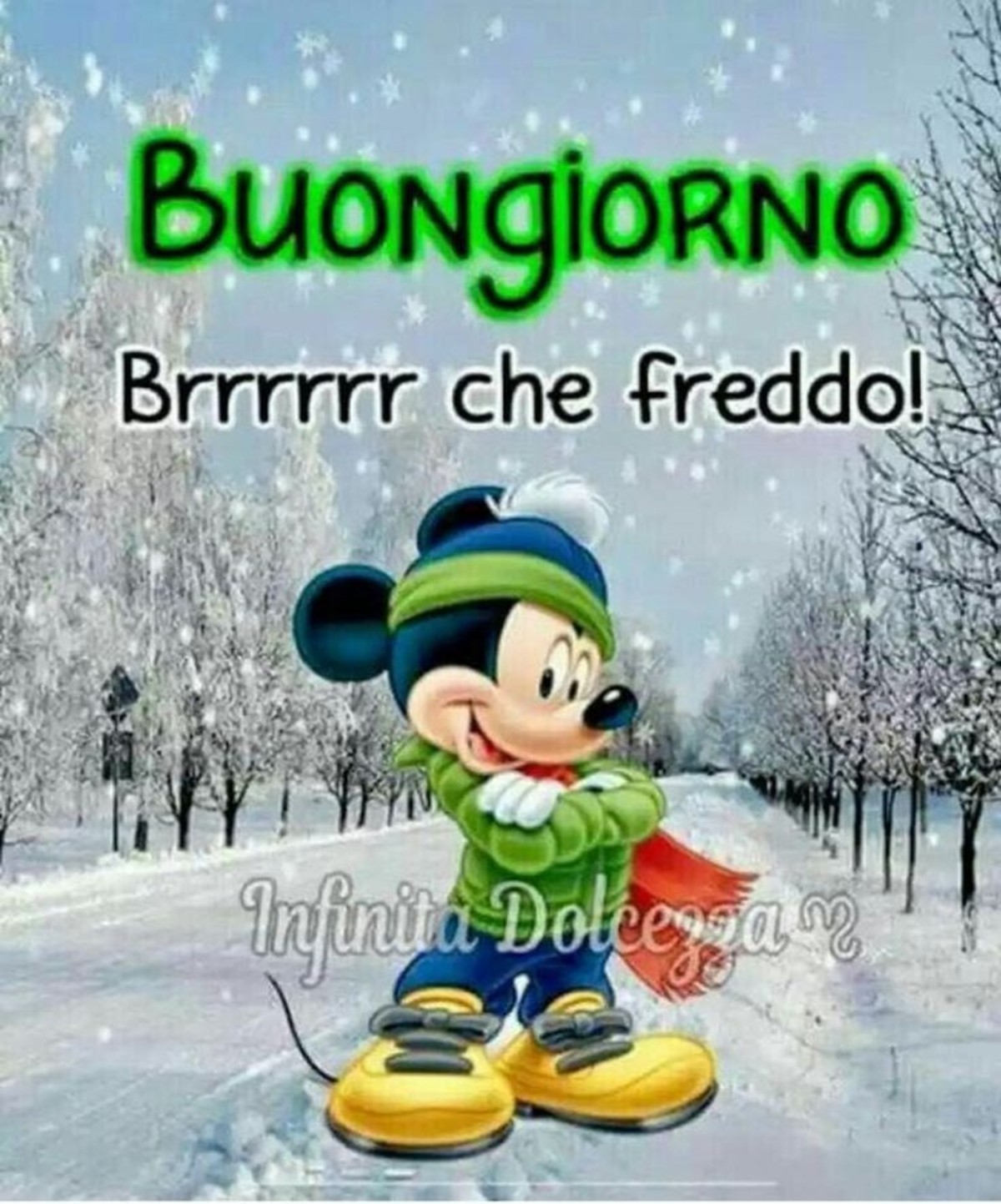 Buongiorno con il freddo amici