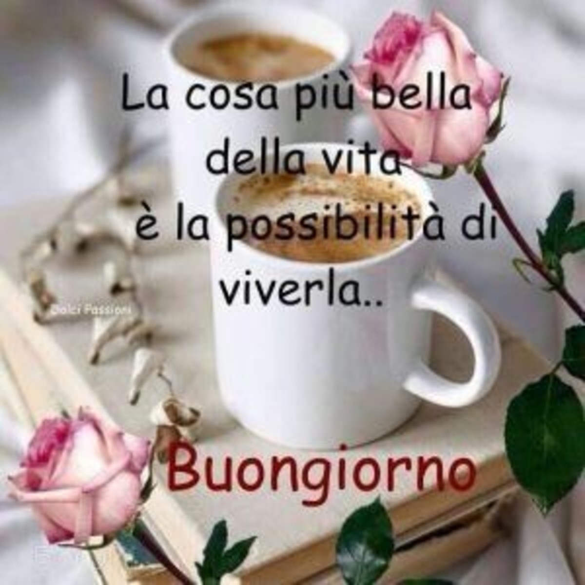 Felice buongiorno caffè