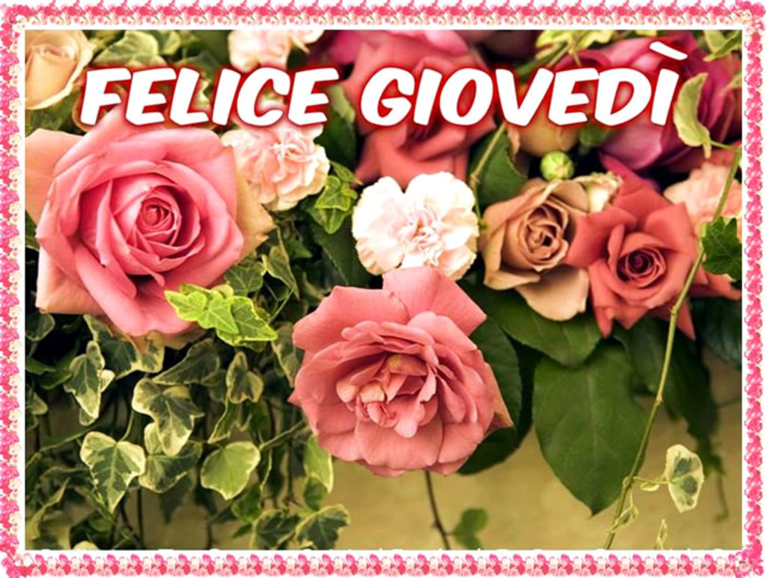 Felice giovedì con fiori