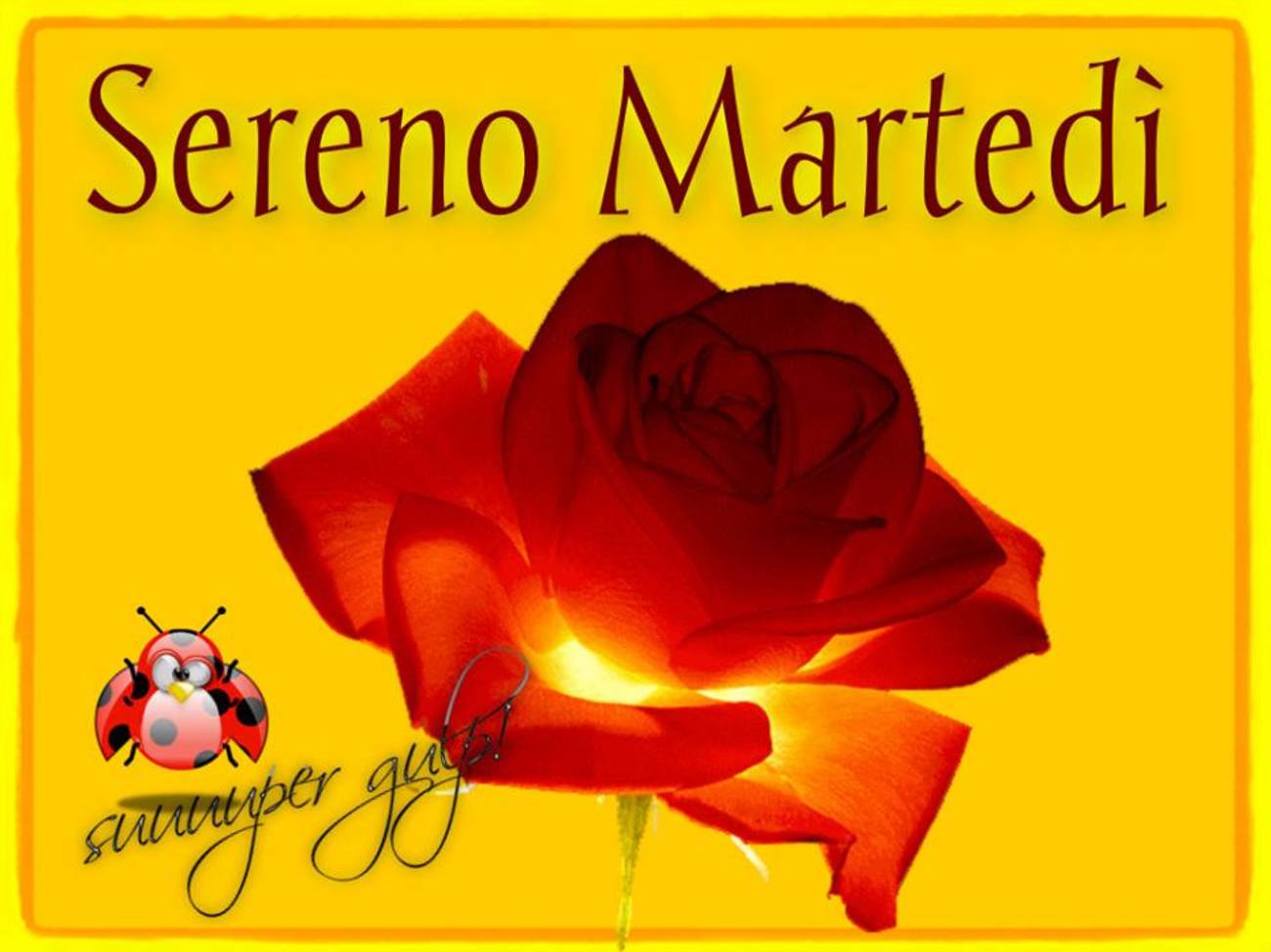 Sereno martedì a tutti