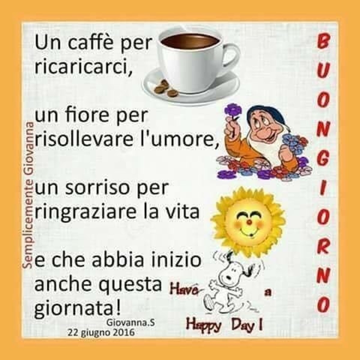 Bellissimo buongiorno a tutti