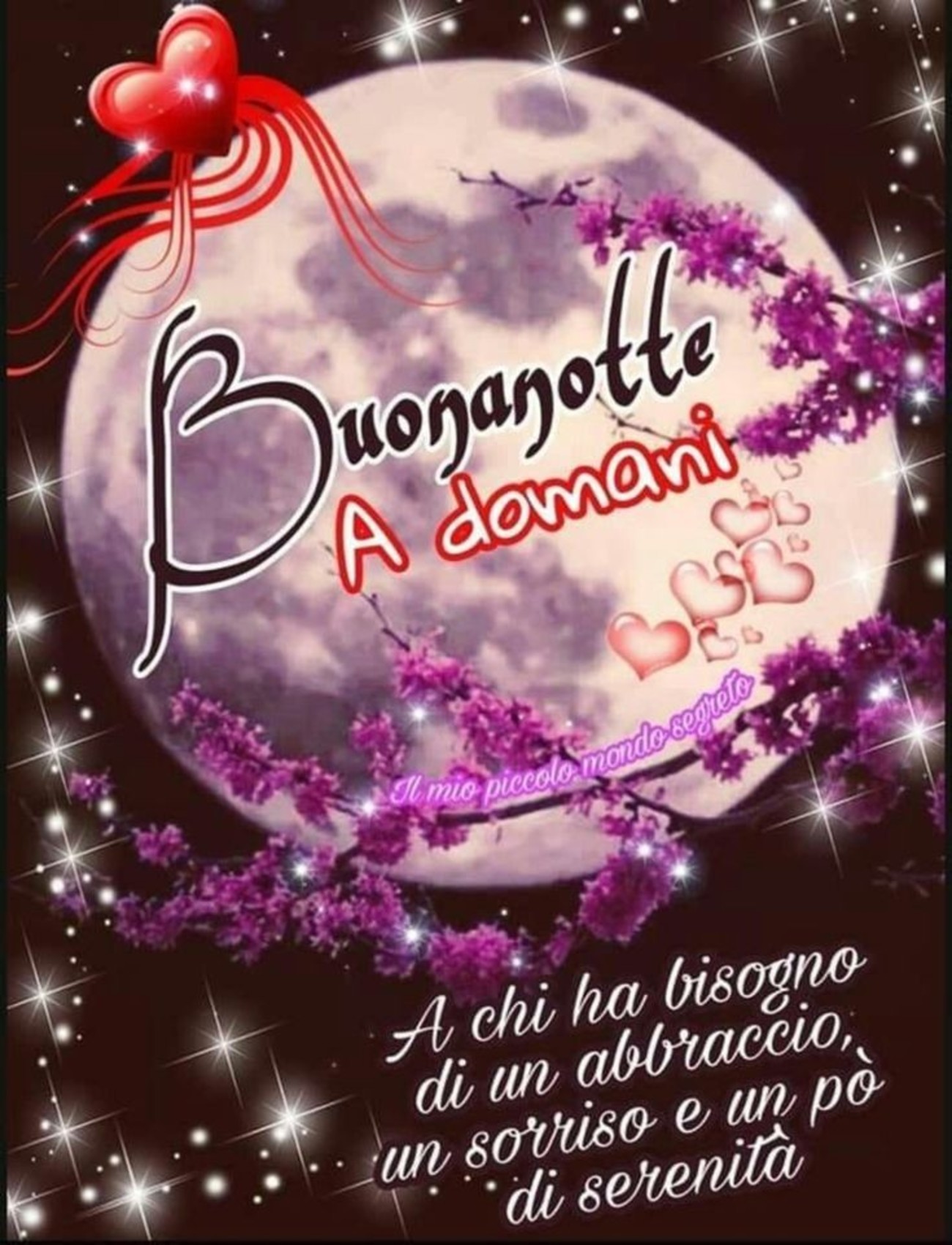 Buonanotte a domani con abbraccio