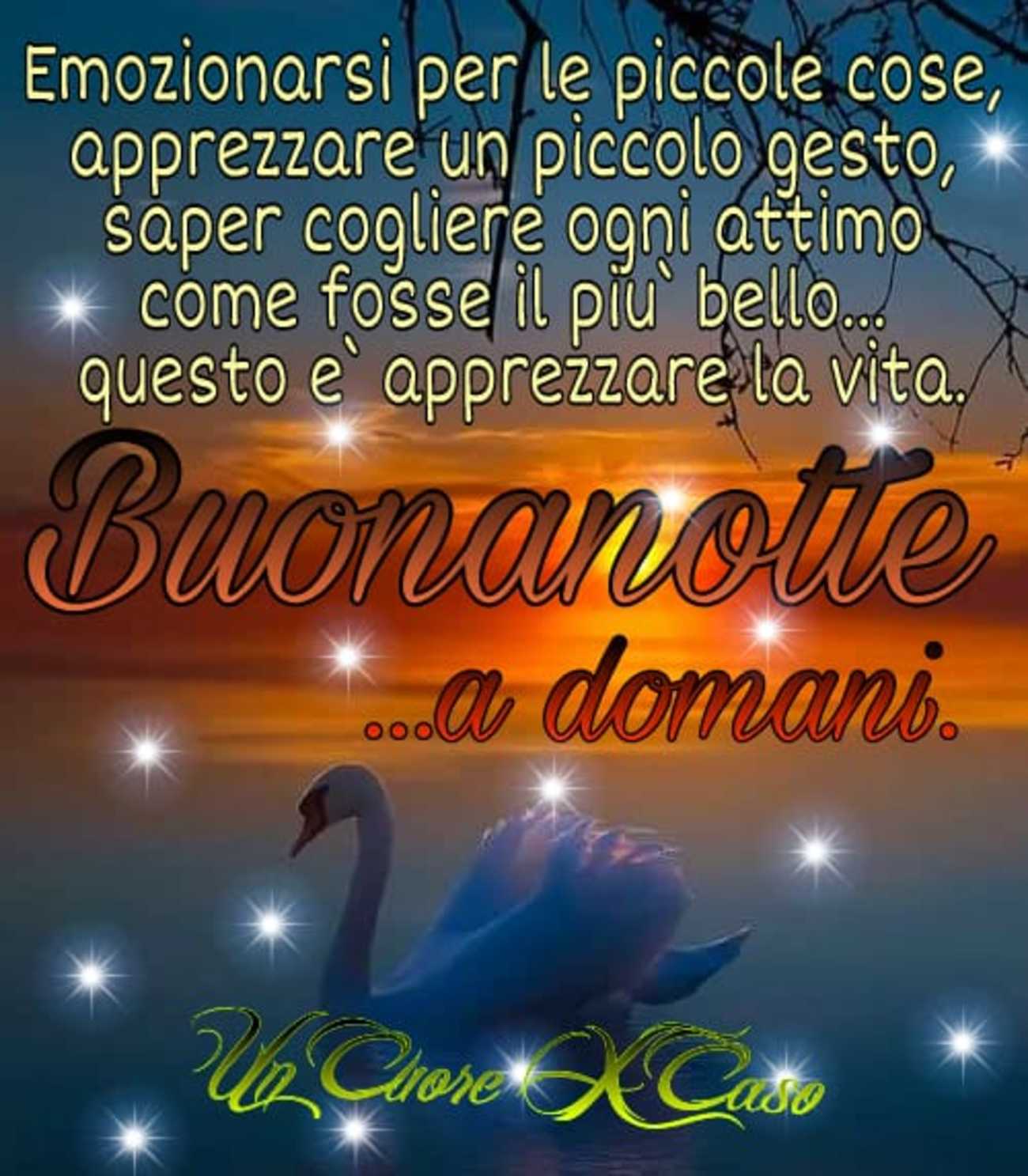 Buonanotte a domani con frase