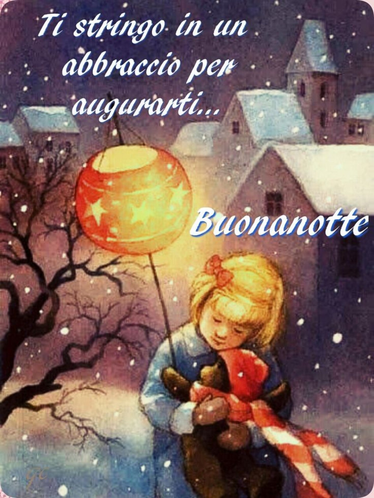 Buonanotte con abbraccio immagini