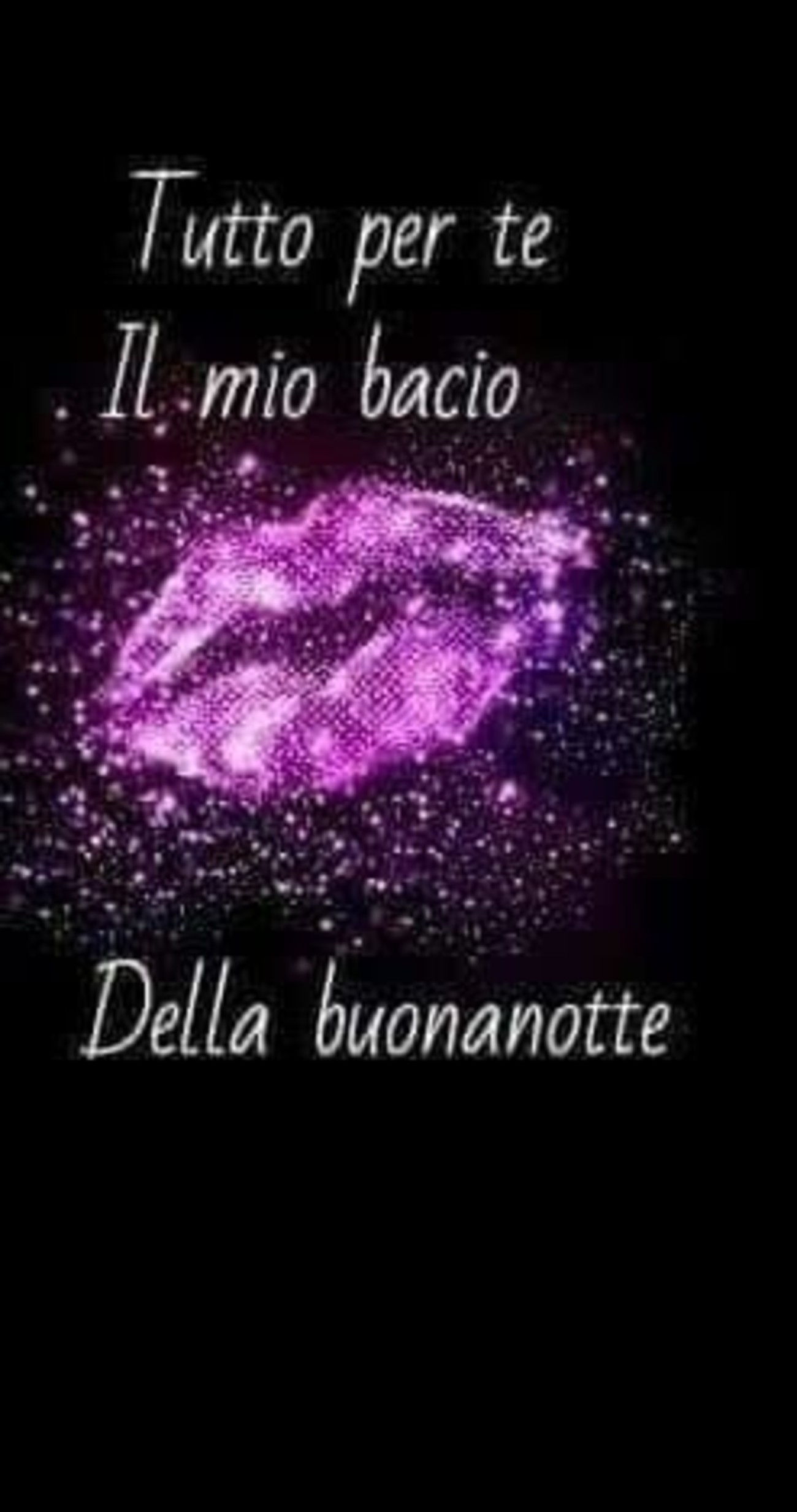 Buonanotte con bacio glitteroso