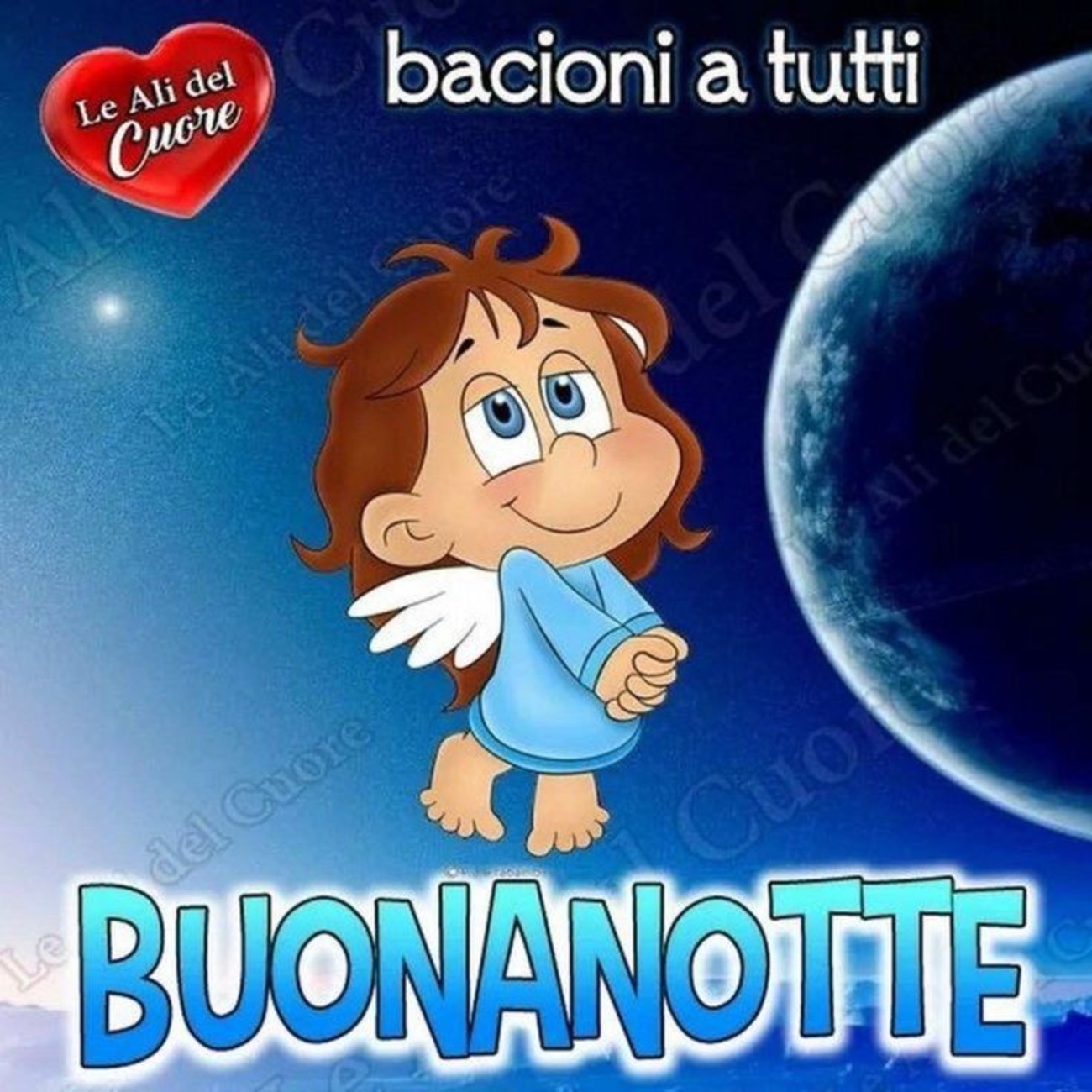 Buonanotte con bacioni a tutti