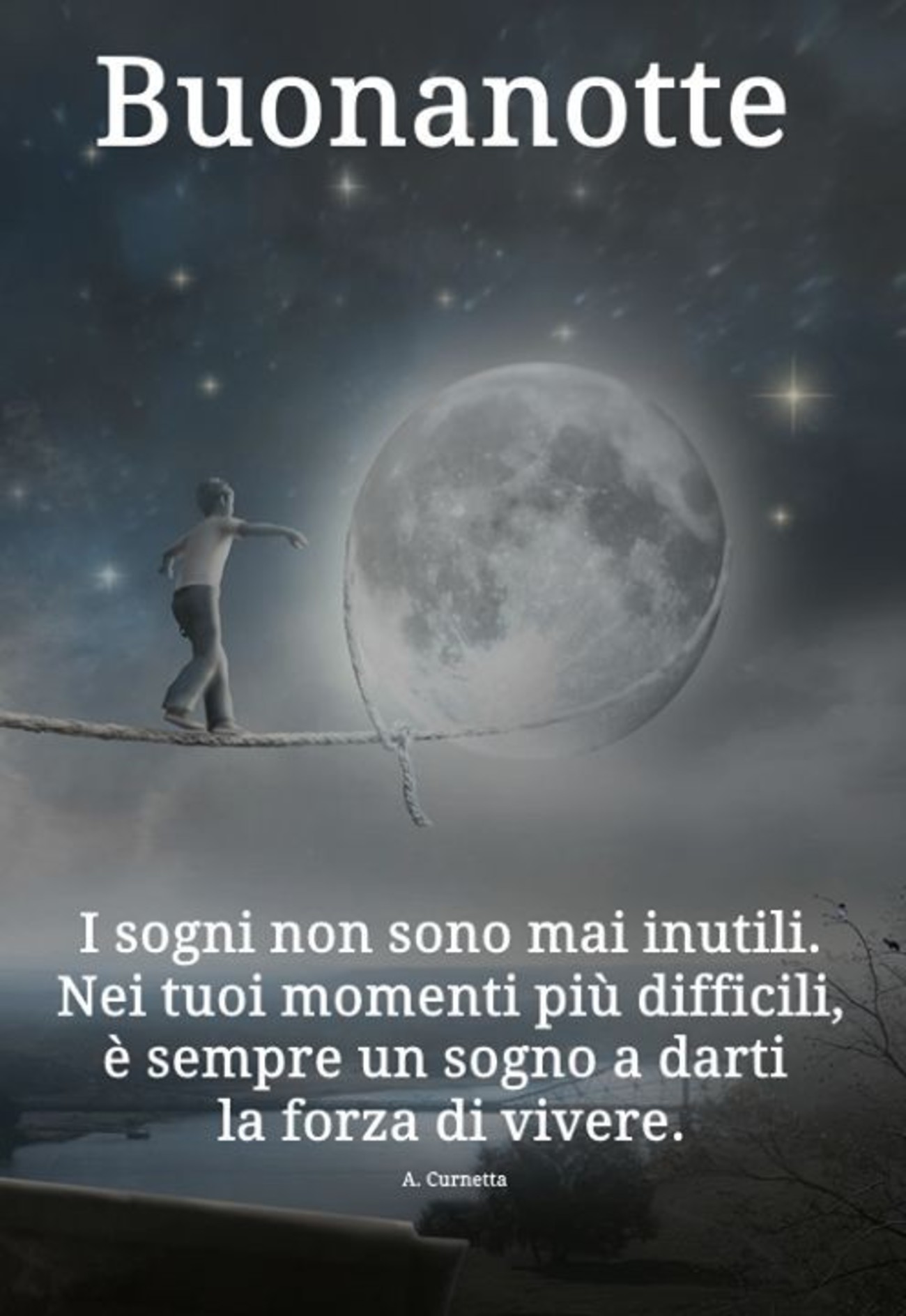 Buonanotte con la luna immagini