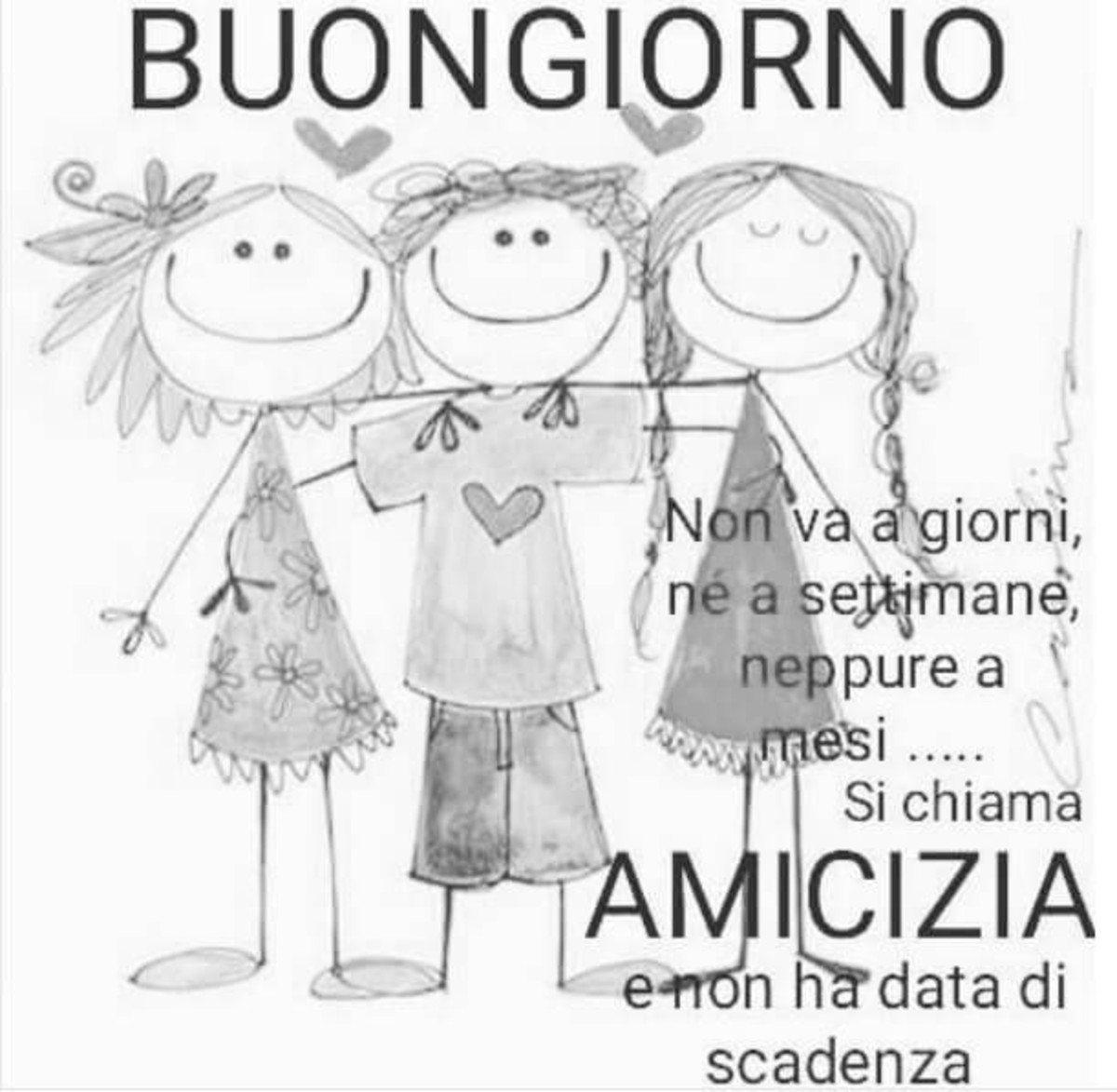 Buongiorno all'amicizia