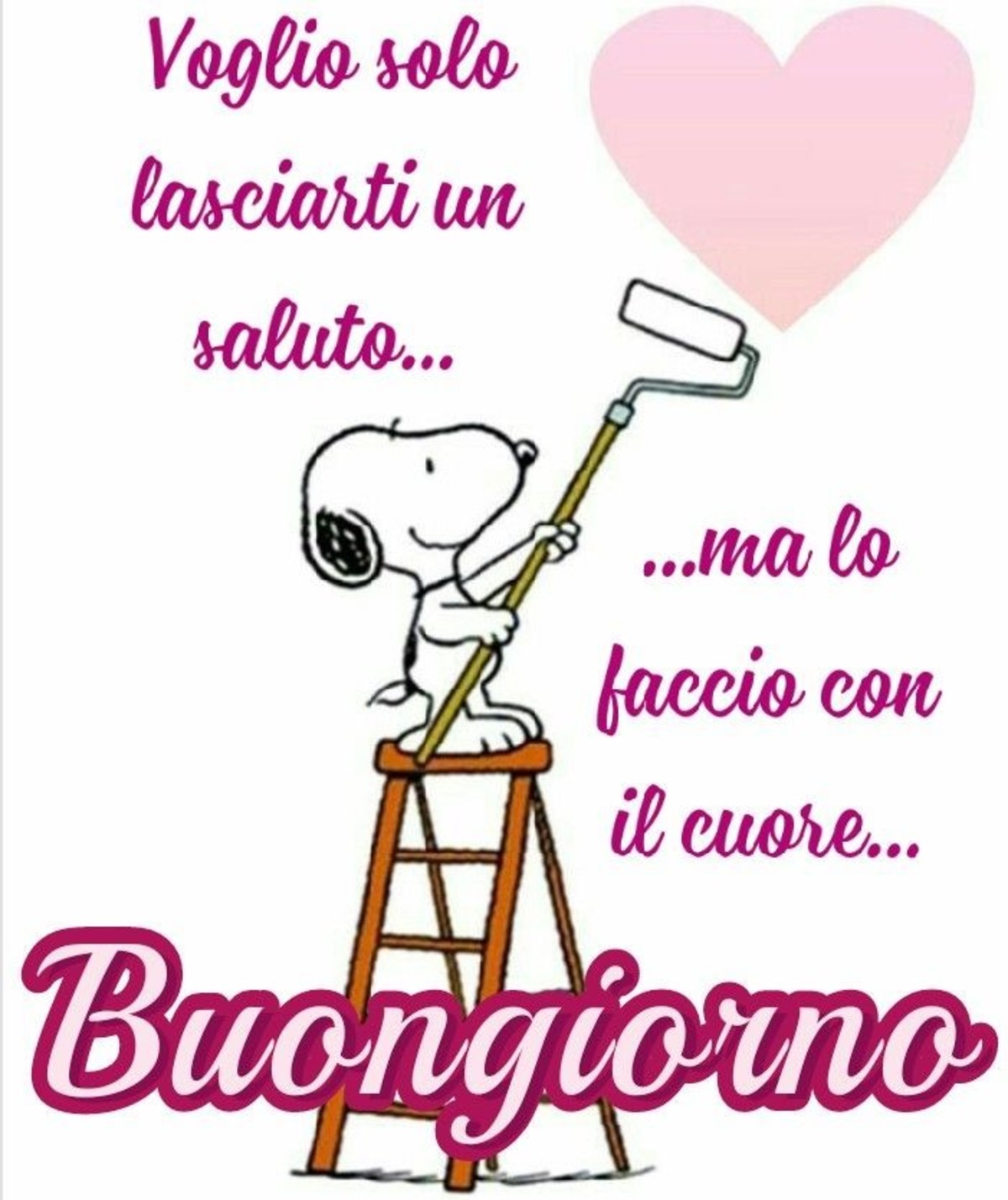 Buongiorno bello con Snoopy