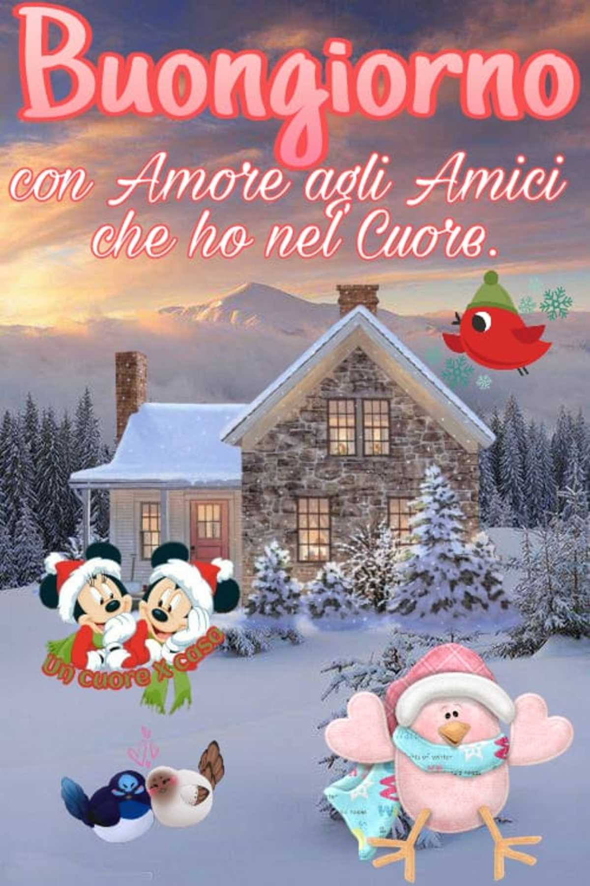 Buongiorno con amore agli amici