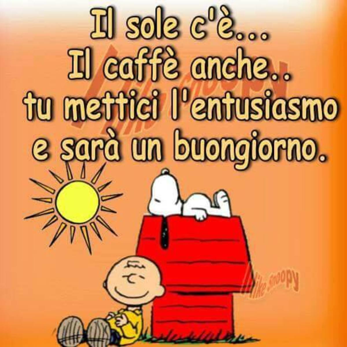 Divertente buongiorno con Snoopy