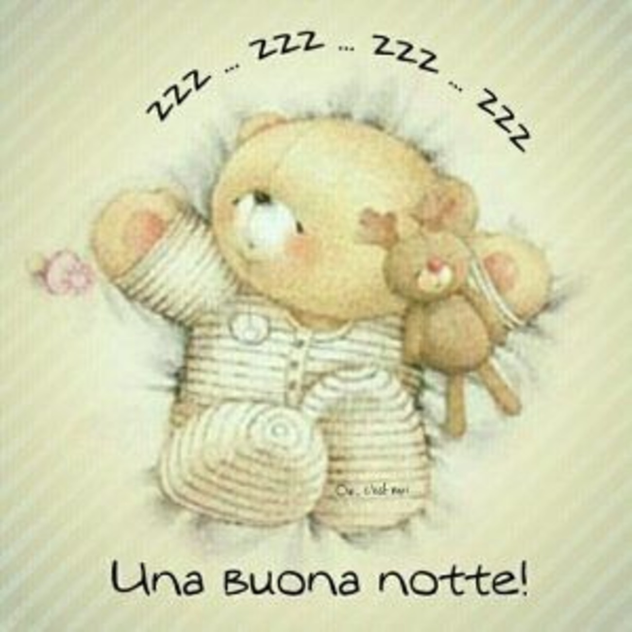 Dolcissima buonanotte con orso