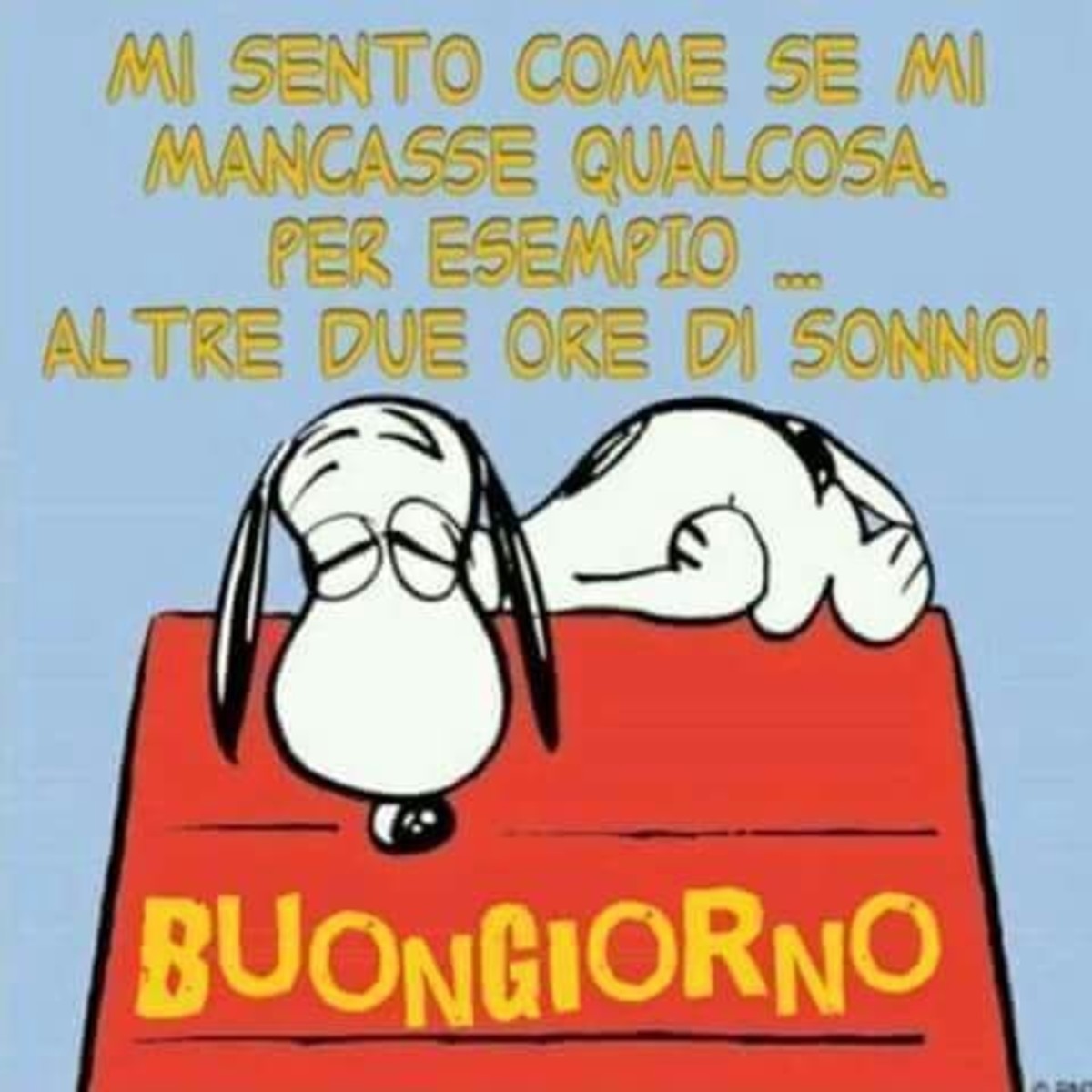 Immagini divertenti buongiorno con Snoopy