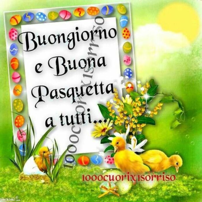 Buongiorno e Buona Pasquetta a tutti