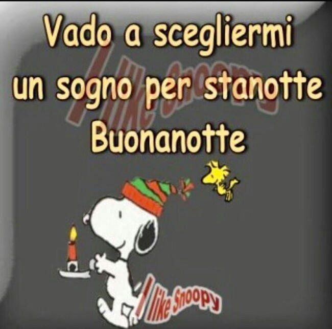 Snoopy Buonanotte link per Natale