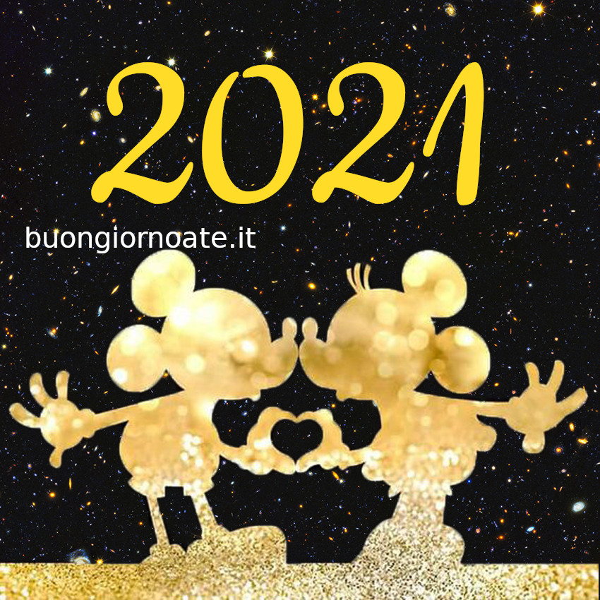 Buon 2021 immagini di auguri Disney