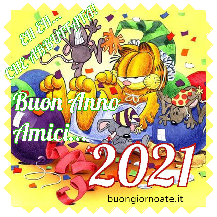 Felice Anno Nuovo 2021 dal gatto Garfield