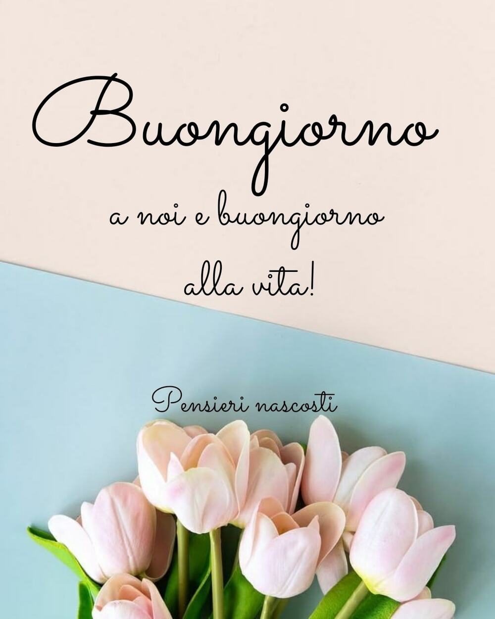 Buongiorno a noi e buon giorno alla vita