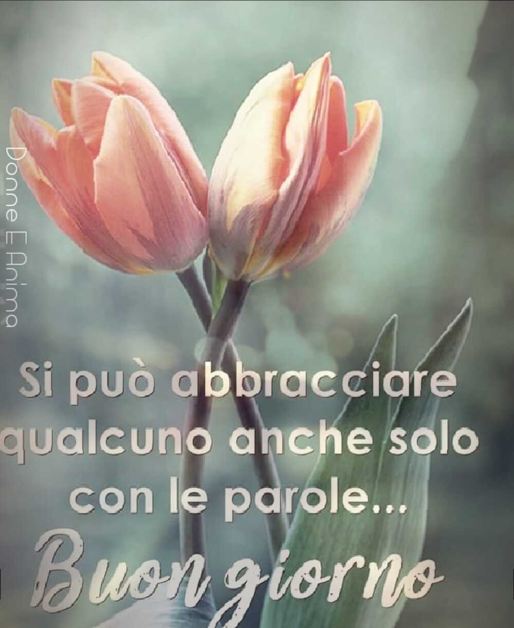 Si può abbracciare qualcuno anche solo con le parole buongiorno