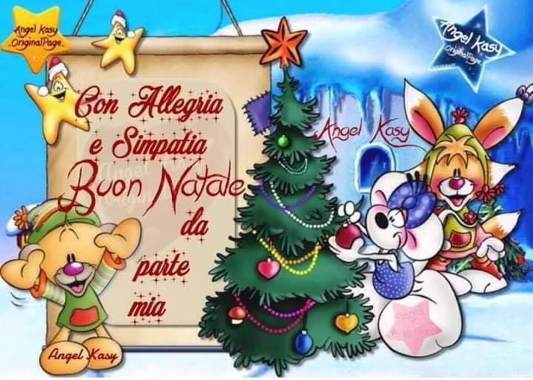 Con allegria e simpatia Buon Natale da parte mia