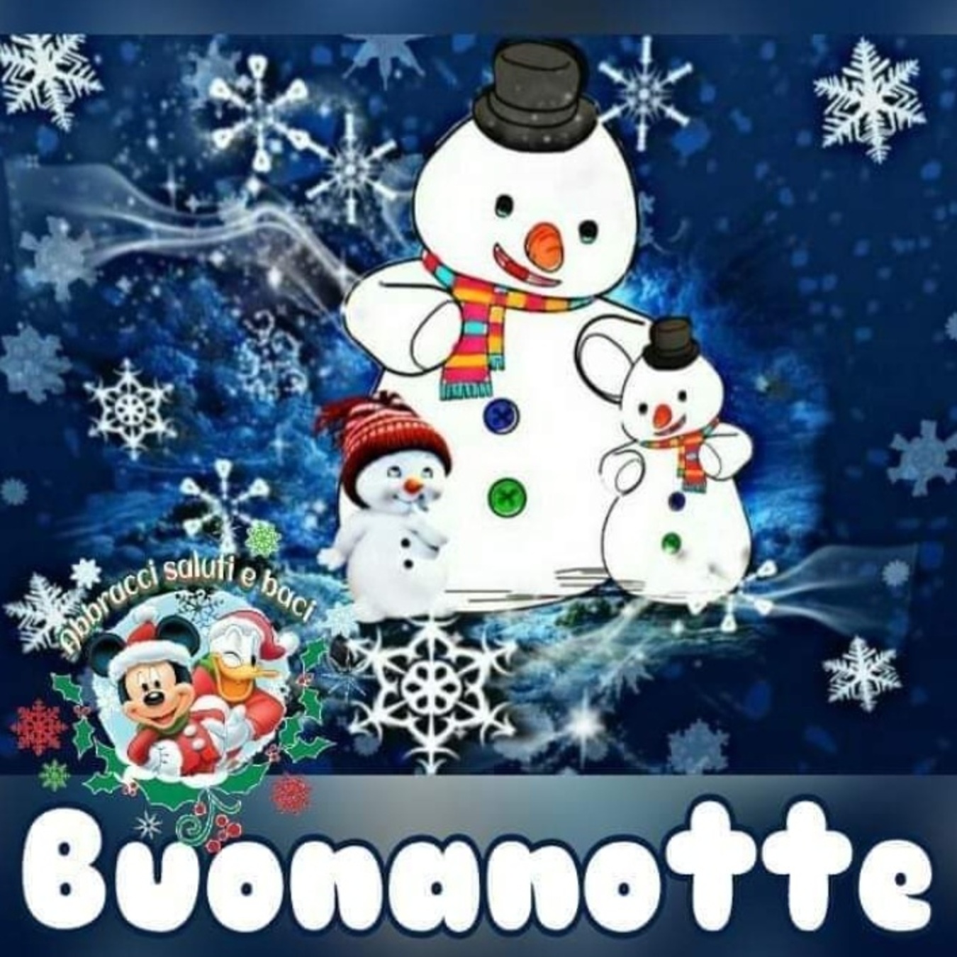 Buonanotte a domani dal pupazzo di neve