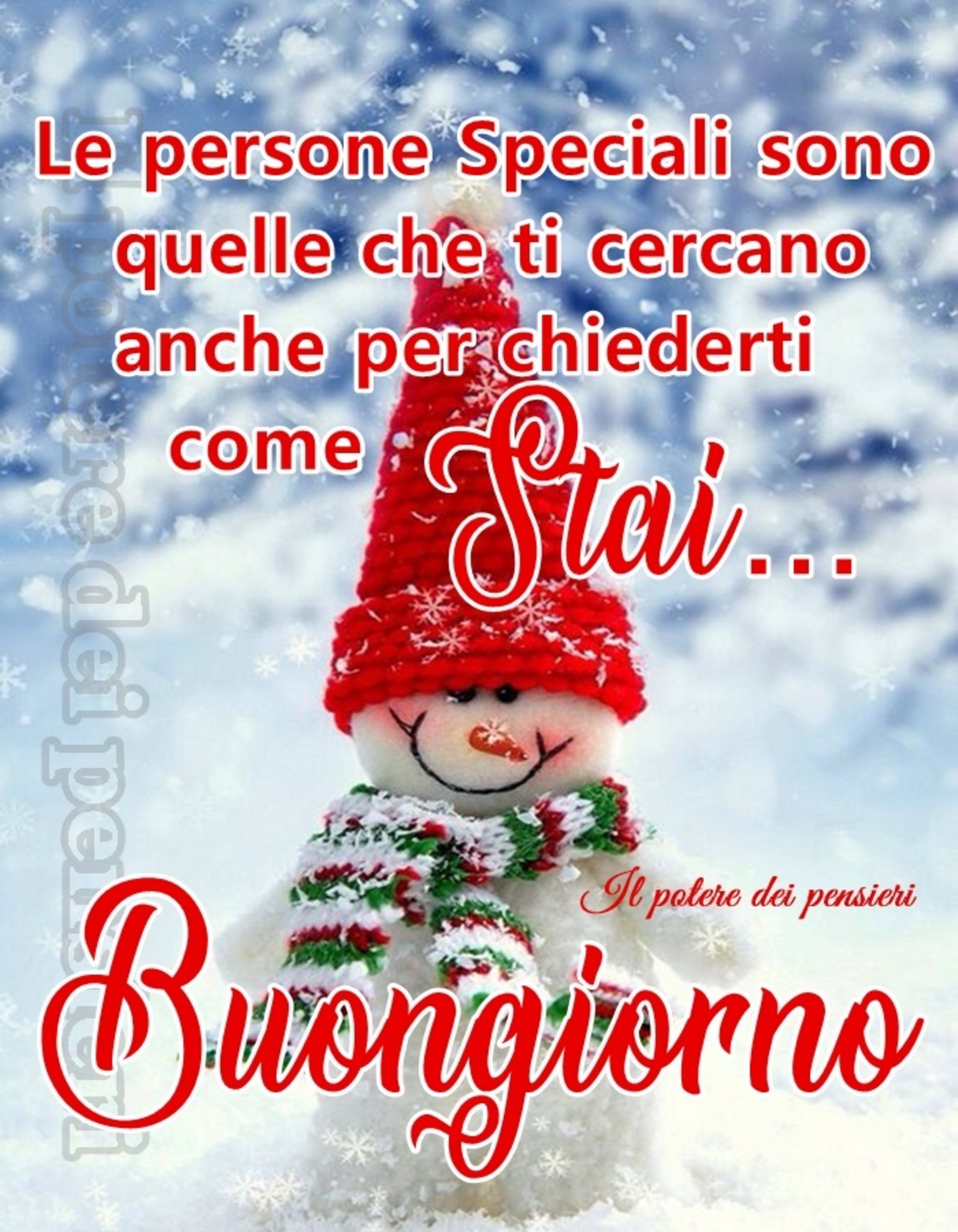 Buongiorno natalizio alle persone speciali