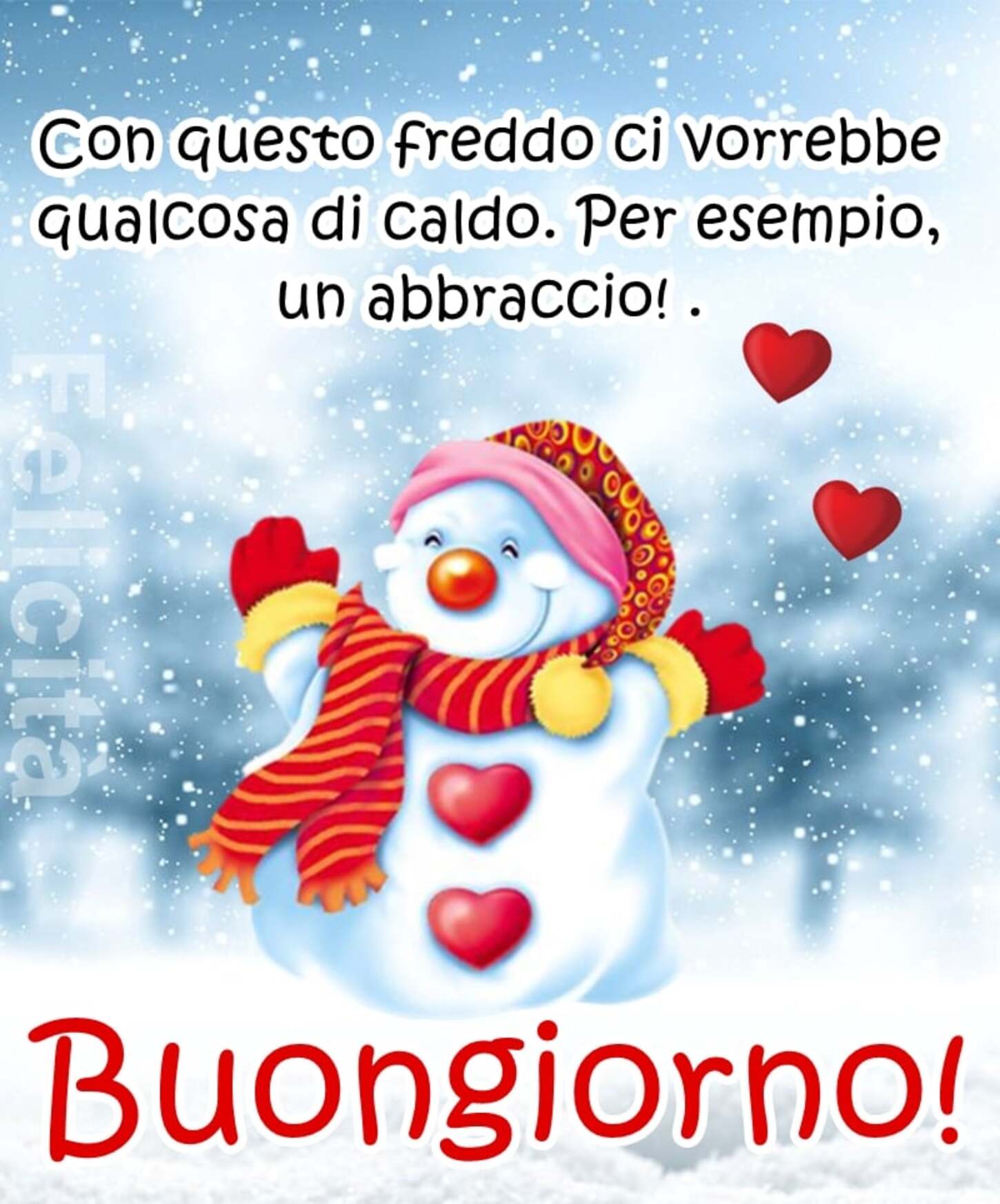 Buongiorno pupazzo di neve Natale (1)